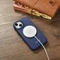 iCarer Leather iPhone 14 Plus Flip Magnetic MagSafe Blue (WMI14220715-BU) kaina ir informacija | Telefono dėklai | pigu.lt