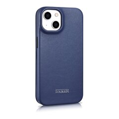 iCarer Leather iPhone 14 Plus Flip Magnetic MagSafe Blue (WMI14220715-BU) kaina ir informacija | Telefono dėklai | pigu.lt