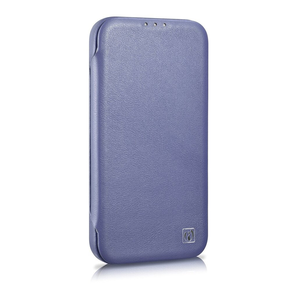 iCarer Leather iPhone 14 Pro Max Flip Magnetic MagSafe Light Purple (WMI14220716-LP) kaina ir informacija | Telefono dėklai | pigu.lt