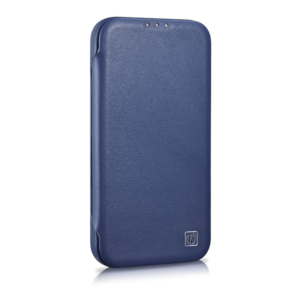 iCarer Leather iPhone 14 Pro Max Flip Magnetic MagSafe Blue (WMI14220716-BU) kaina ir informacija | Telefono dėklai | pigu.lt