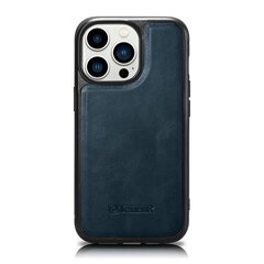 iCarer Leather iPhone 14 Pro (MagSafe compatible) blue (WMI14220718-BU) kaina ir informacija | Telefono dėklai | pigu.lt