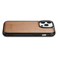 iCarer Leather iPhone 14 Pro (MagSafe compatible) brown (WMI14220718-TN) kaina ir informacija | Telefono dėklai | pigu.lt