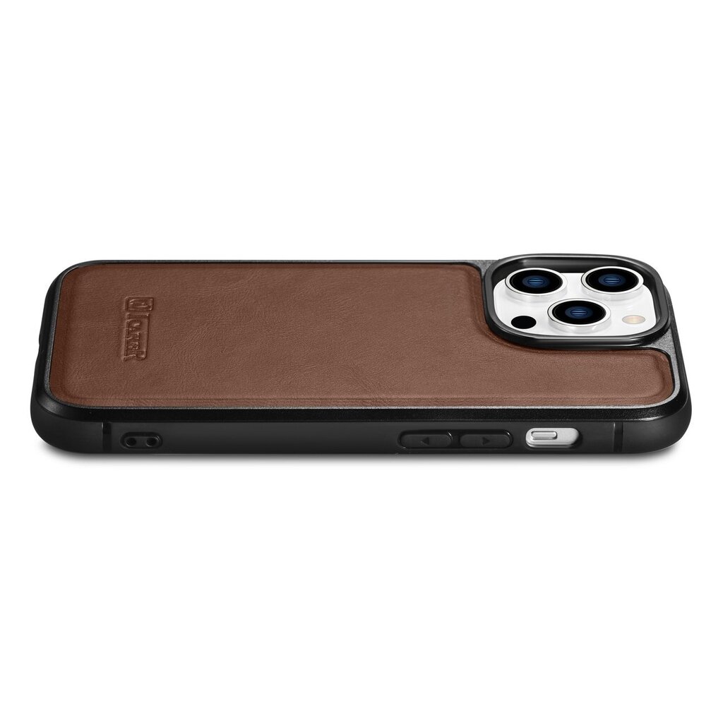 iCarer Leather iPhone 14 Pro Max (MagSafe compatible) brown (WMI14220720-BN) kaina ir informacija | Telefono dėklai | pigu.lt