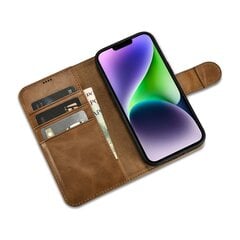 Чехол iCarer 2in1 для iPhone 14 Leather Flip Anti-RFID, коричневый (WMI14220721-TN) цена и информация | Чехлы для телефонов | pigu.lt