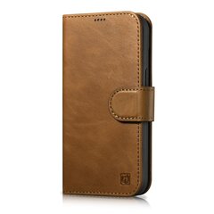 iCarer 2in1 iPhone 14 Plus Leather Flip Anti-RFID brown (WMI14220723-TN) kaina ir informacija | Telefono dėklai | pigu.lt