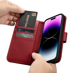 Чехол iCarer 2in1 для iPhone 14 Pro FlipAnti-RFID, красный (WMI14220726-RD) цена и информация | Чехлы для телефонов | pigu.lt