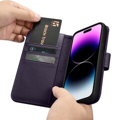 Чехол iCarer 2in1 для iPhone 14 Pro FlipAnti-RFID, темно-фиолетовый (WMI14220726-DP) цена и информация | Чехлы для телефонов | pigu.lt