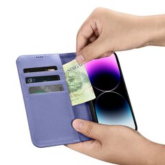 iCarer 2in1 iPhone 14 Pro FlipAnti-RFID Light Violet (WMI14220726-LP) kaina ir informacija | Telefono dėklai | pigu.lt