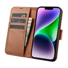 Чехол iCarer 2in1 для iPhone 14 Plus FlipAnti-RFID, коричневый (WMI14220727-BN) цена и информация | Чехлы для телефонов | pigu.lt