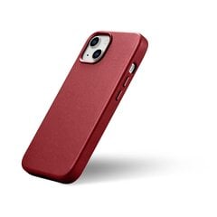 iCarer Leather iPhone 14 Plus red (MagSafe compatible) kaina ir informacija | Telefono dėklai | pigu.lt