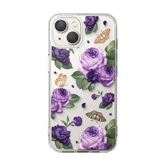 Ringke Fusion iPhone 14 Plus прозрачный (Фиолетовая роза) (FD637E29) цена и информация | Чехлы для телефонов | pigu.lt