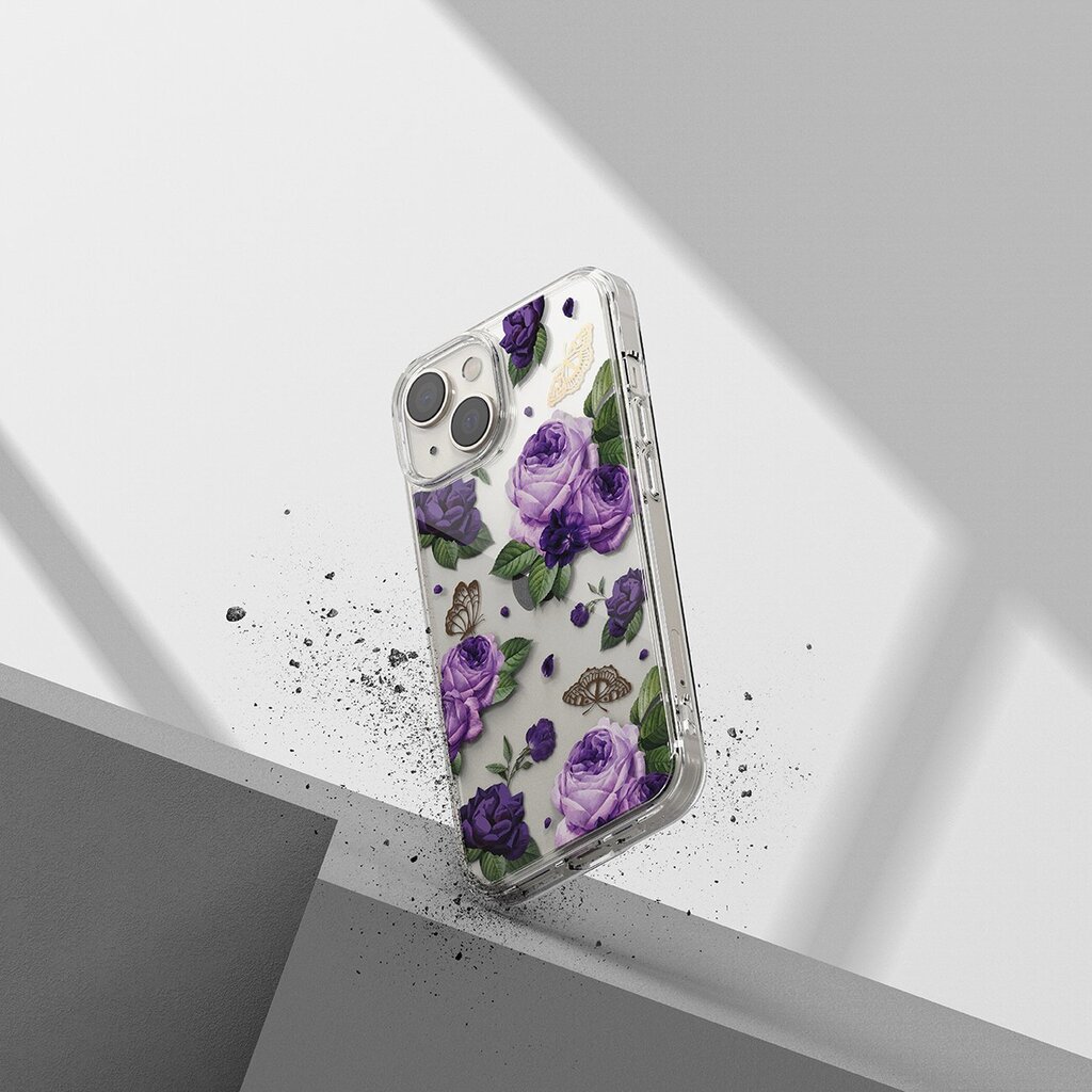 Ringke Fusion iPhone 14 Plus transparent (Purple rose) (FD637E29) цена и информация | Telefono dėklai | pigu.lt