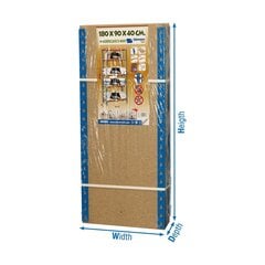 Полка Simon Rack Maderclick 5/400, 180 x 90 x 40 см цена и информация | Полки | pigu.lt