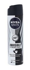 Антипреспирант Nivea Men Invisible For Black & White Original для мужчин, 150 мл цена и информация | Дезодоранты | pigu.lt