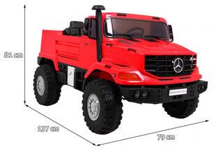 Dvivietis vaikiškas elektromobilis Mercedes-Benz Zetros, raudonas kaina ir informacija | Elektromobiliai vaikams | pigu.lt