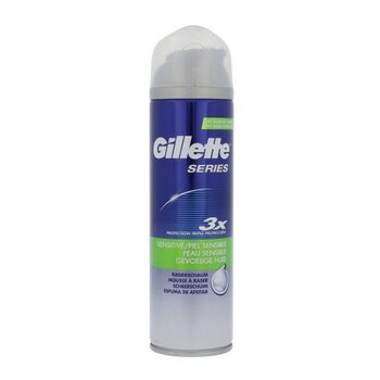Skutimosi putos jautriai odai Gillette Series Sensitive 250 ml kaina ir informacija | Skutimosi priemonės ir kosmetika | pigu.lt