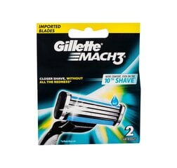 Сменные картриджи Gillette Mach3, 2 шт цена и информация | Косметика и средства для бритья | pigu.lt