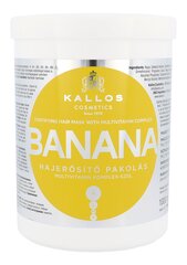 Atkuriamoji plaukų kaukė su alyvuogių aliejumu ir bananų ekstraktu Kallos Banana Fortifying 1000 ml kaina ir informacija | Priemonės plaukų stiprinimui | pigu.lt