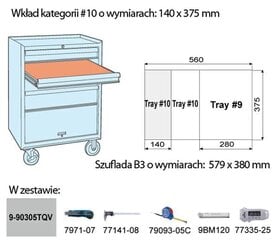 Matavimo įrankių komplektas King Tony, 5 vnt. kaina ir informacija | Mechaniniai įrankiai | pigu.lt