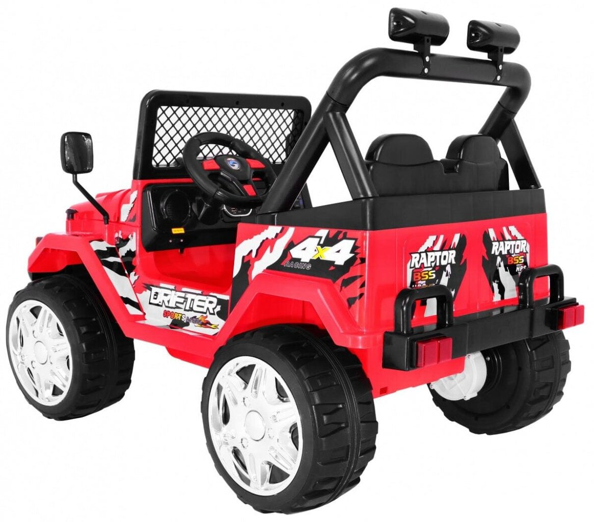 Dvivietis vaikiškas elektromobilis Ramiz Raptor, raudonas цена и информация | Elektromobiliai vaikams | pigu.lt