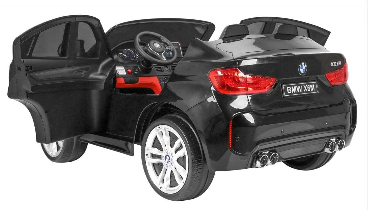 Dvivietis elektromobilis BMW X6M XXL, juodas kaina ir informacija | Elektromobiliai vaikams | pigu.lt