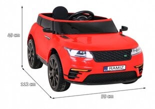 Vienvietis vaikiškas elektromobilis Ramiz Super-S, raudonas kaina ir informacija | Elektromobiliai vaikams | pigu.lt