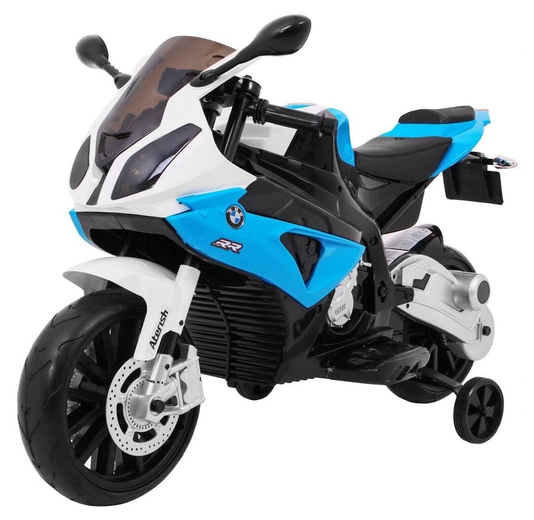 Vaikiškas elektrinis motociklas BMW S1000 RR, mėlynas kaina ir informacija | Elektromobiliai vaikams | pigu.lt