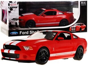 Radijo bangomis valdomas raudonas RASTAR automobilis Ford Shelby Mustang GT500 1:14 kaina ir informacija | Eglutės, vainikai, stovai | pigu.lt