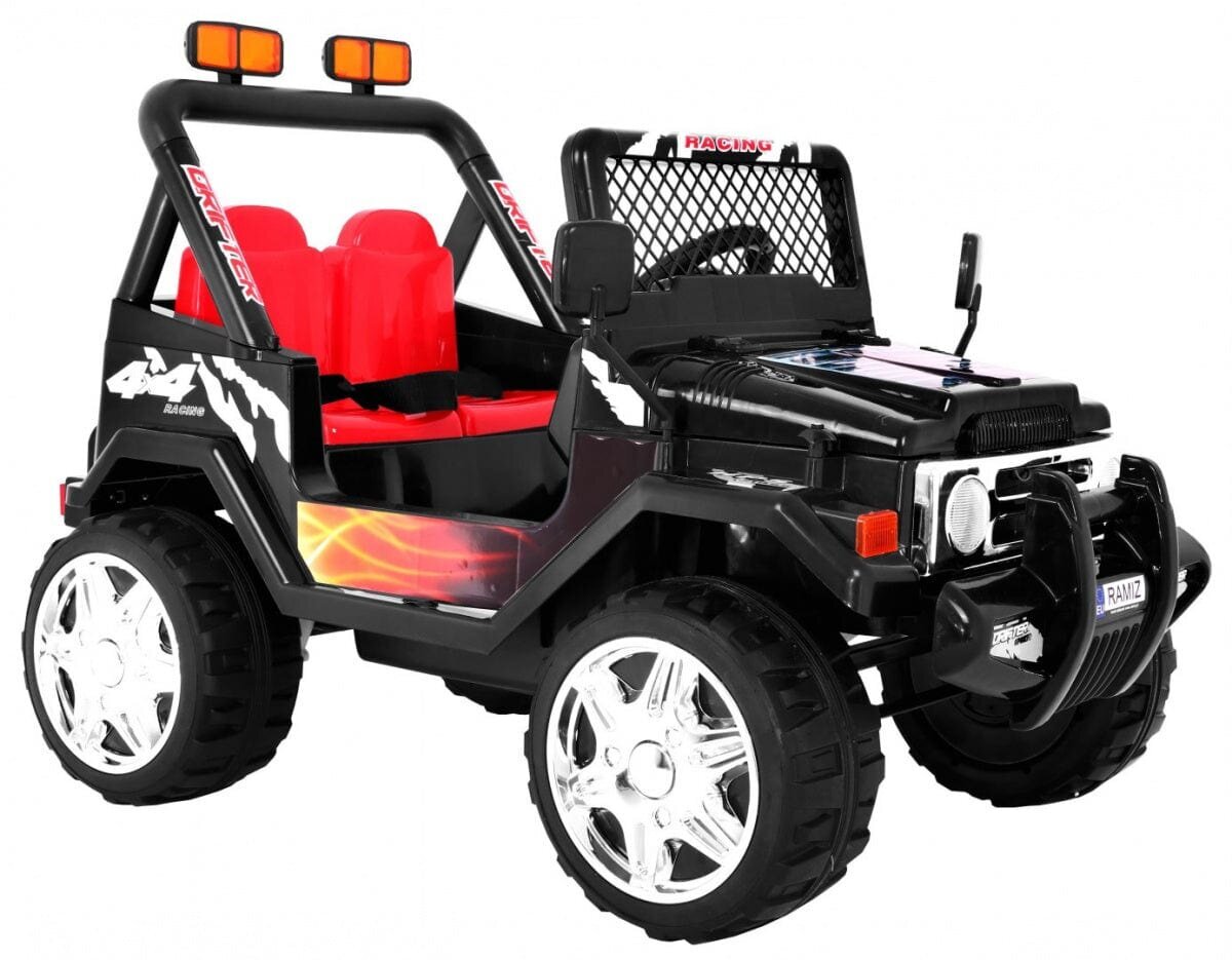 Vienvietis vaikiškas elektromobilis Ramiz Raptor, juodas kaina ir informacija | Elektromobiliai vaikams | pigu.lt