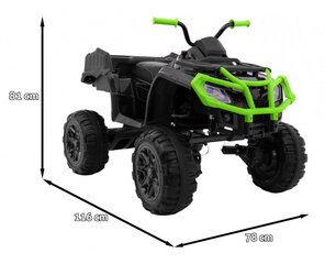 Vaikiškas elektrinis keturratis Quad XL ATV, juodas kaina ir informacija | Elektromobiliai vaikams | pigu.lt