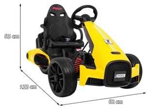 Vienvietis vaikiškas elektromobilis Bolid XR-1, geltonas kaina ir informacija | Elektromobiliai vaikams | pigu.lt