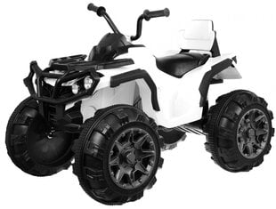 Vaikiškas elektrinis keturratis Quad ATV, baltas kaina ir informacija | Elektromobiliai vaikams | pigu.lt