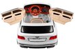 Vienvietis vaikiškas elektromobilis Bentley Bentayga, baltas kaina ir informacija | Elektromobiliai vaikams | pigu.lt