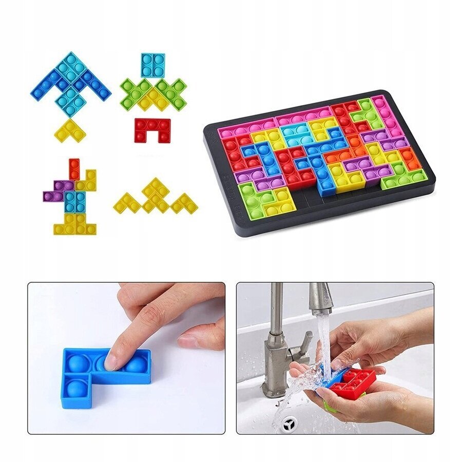 Vaikiška dėlionė Tetris Pop it kaina ir informacija | Lavinamieji žaislai | pigu.lt