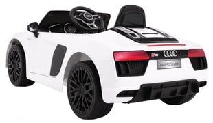 Vienvietis vaikiškas elektromobilis Audi R8 Spyder, baltas kaina ir informacija | Elektromobiliai vaikams | pigu.lt