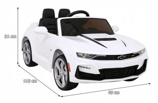 Одноместный детский электрический автомобиль Chevrolet Camaro 2SS, белый цена и информация | Электромобили для детей | pigu.lt