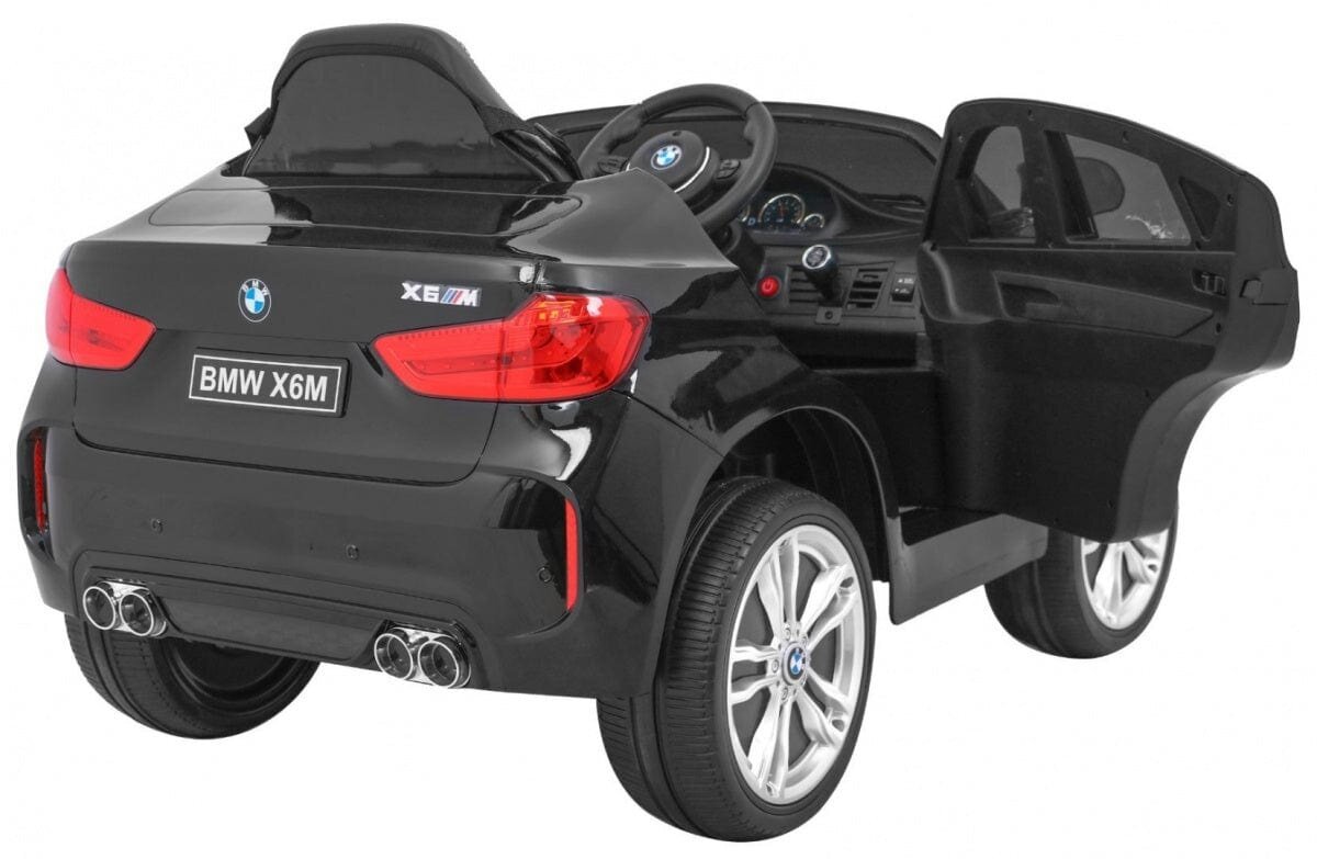Vienvietis vaikiškas elektromobilis BMW X6M, Juodas kaina ir informacija | Elektromobiliai vaikams | pigu.lt