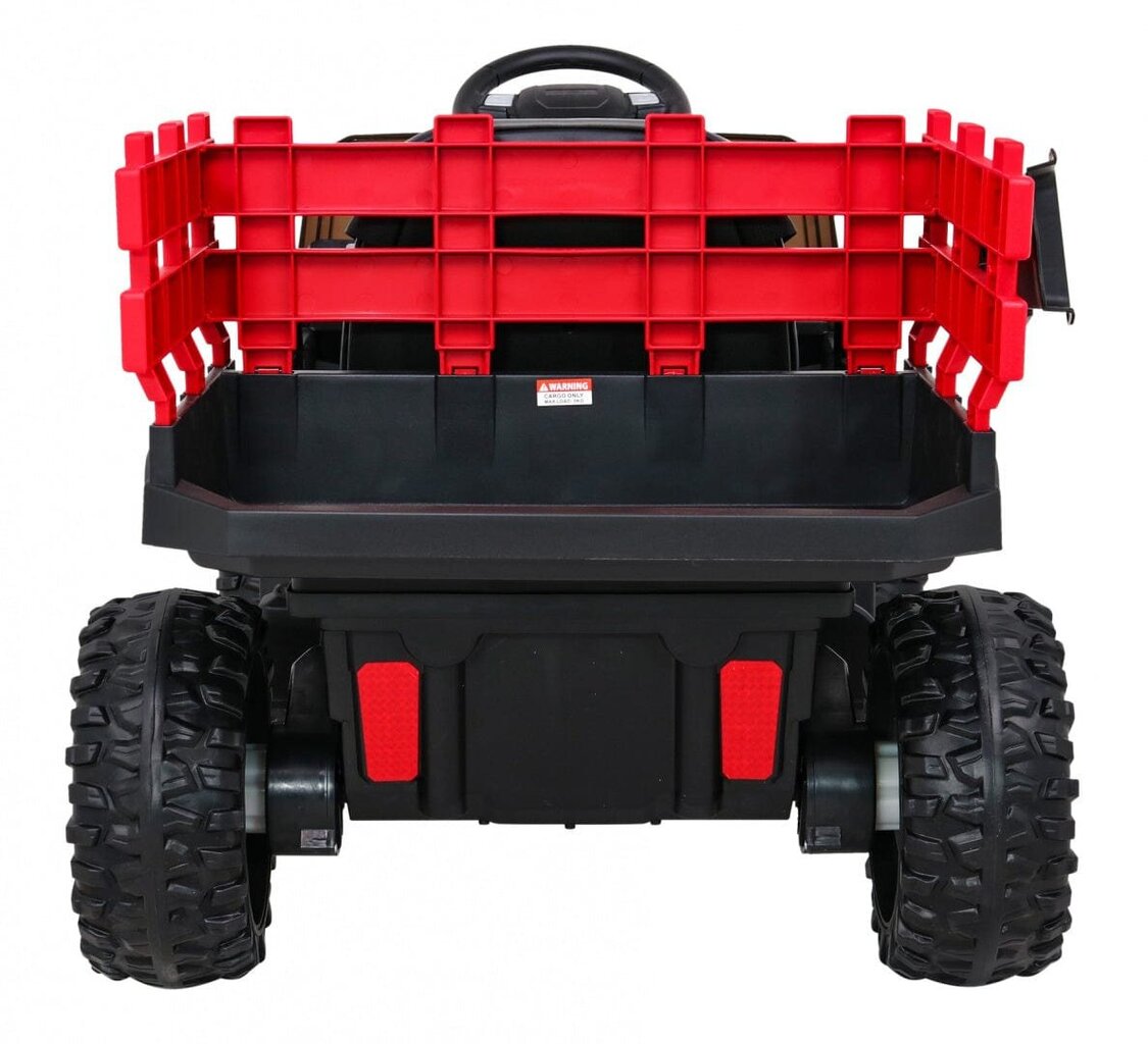 Vienvietis vaikiškas elektromobilis su bagažine, Raudonas kaina ir informacija | Elektromobiliai vaikams | pigu.lt