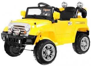 Vienvietis vaikiškas elektromobilis Terenowy JJ245, geltonas kaina ir informacija | Elektromobiliai vaikams | pigu.lt