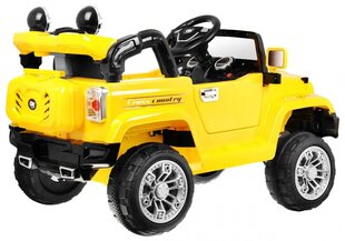 Vienvietis vaikiškas elektromobilis Terenowy JJ245, geltonas kaina ir informacija | Elektromobiliai vaikams | pigu.lt