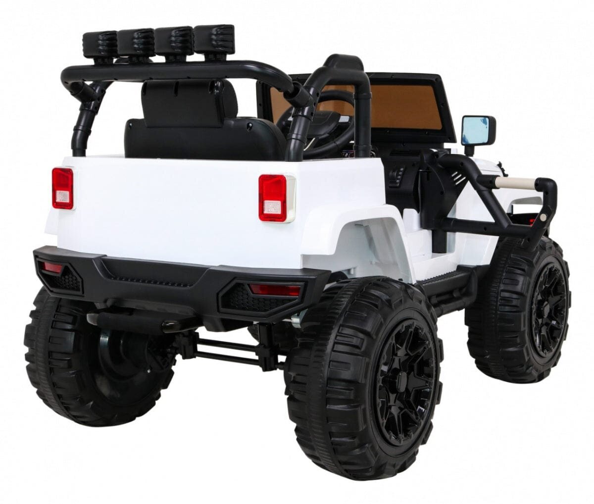 Vienvietis vaikiškas elektromobilis Jeep All Terrain, baltas kaina ir informacija | Elektromobiliai vaikams | pigu.lt