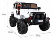 Vienvietis vaikiškas elektromobilis Jeep All Terrain, baltas kaina ir informacija | Elektromobiliai vaikams | pigu.lt