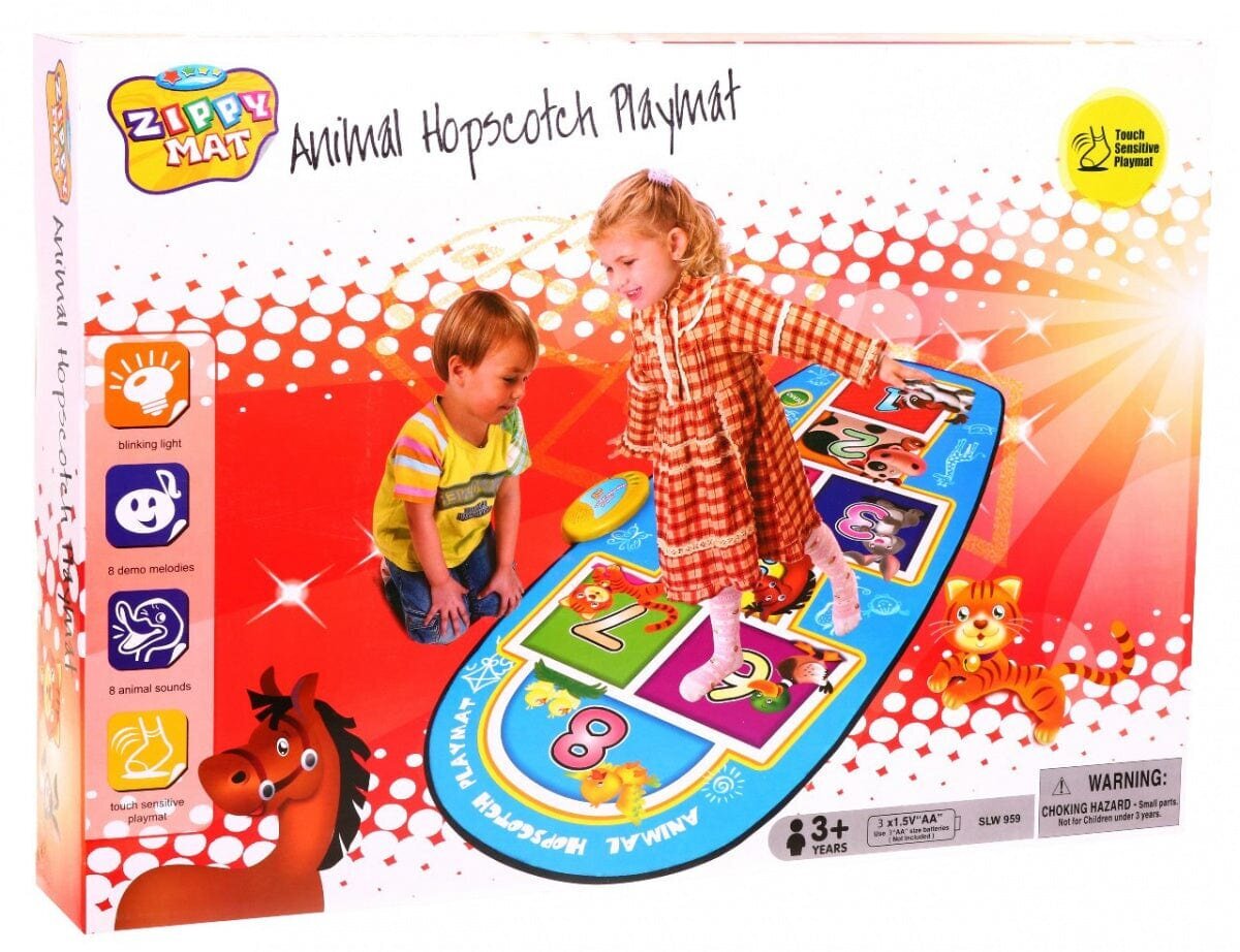 Žaidimo Klasės kilimėlis su gyvūnais, mėlynos spalvos kaina ir informacija | Žaislai berniukams | pigu.lt