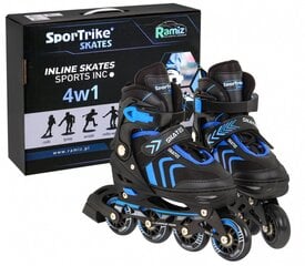 Riedučiai SporTrike Skates 4in1, mėlyni цена и информация | Ролики | pigu.lt