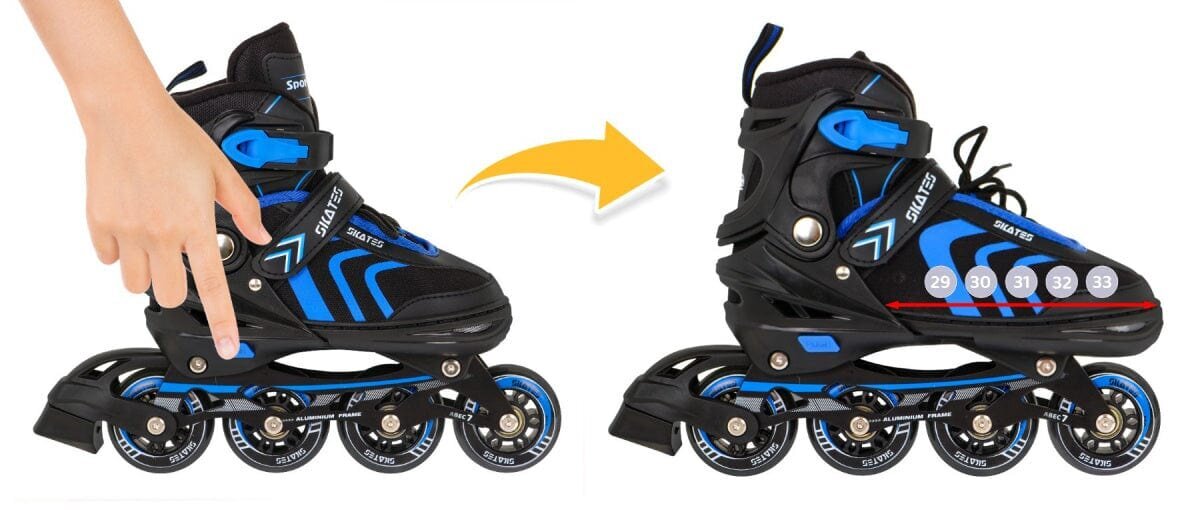 Riedučiai SporTrike Skates 4in1, mėlyni цена и информация | Riedučiai | pigu.lt