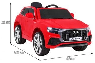 Одноместный детский электрический автомобиль Audi Q8 Lift, красный цена и информация | Электромобили для детей | pigu.lt