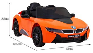 Vienvietis vaikiškas elektromobilis BMW I8 Lift, oranžinis kaina ir informacija | Elektromobiliai vaikams | pigu.lt