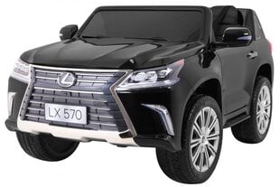 Dvivietis vaikiškas elektromobilis Lexus LX570, juodas цена и информация | Электромобили для детей | pigu.lt