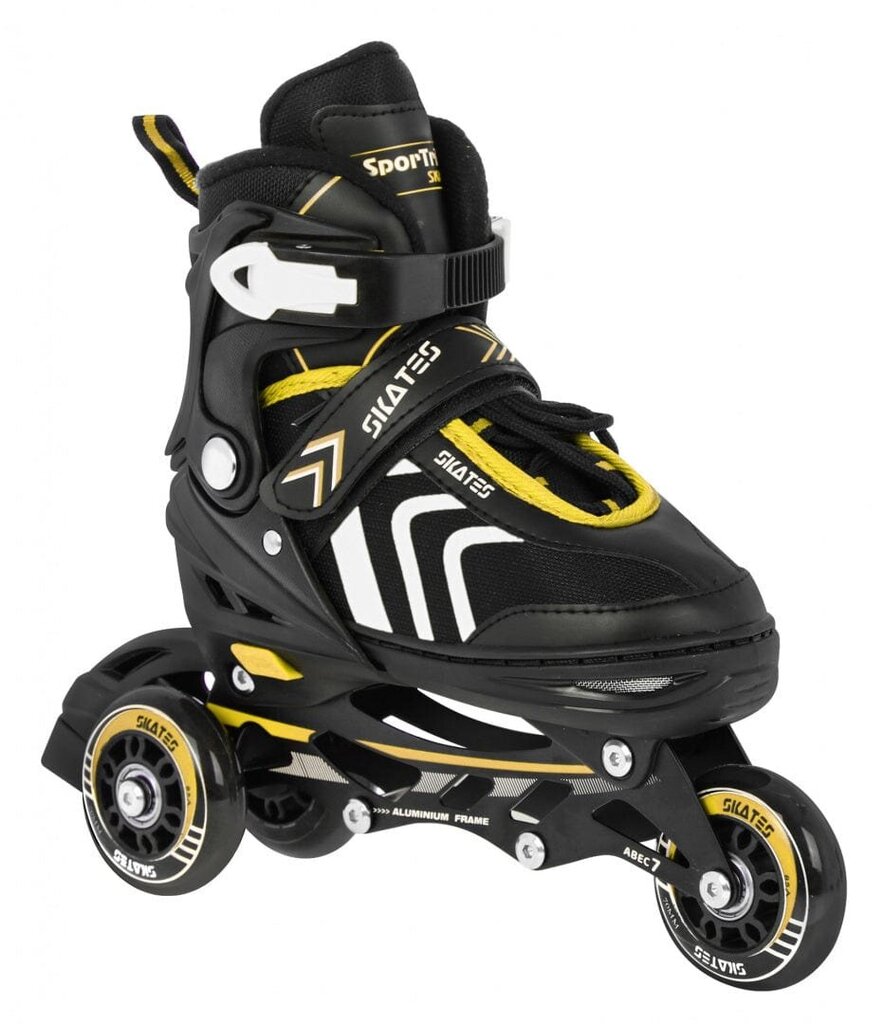 Riedučiai SporTrike Skates 4in1, geltoni цена и информация | Riedučiai | pigu.lt