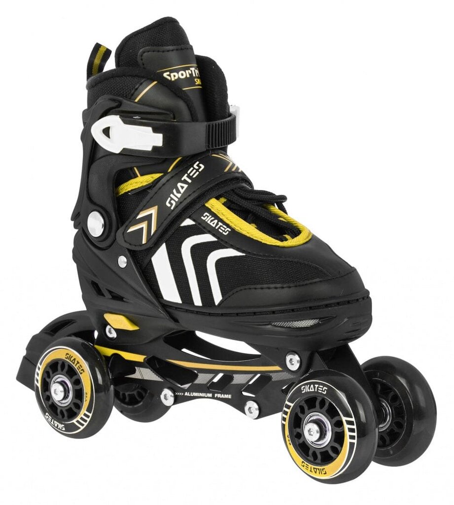 Riedučiai SporTrike Skates 4in1, geltoni цена и информация | Riedučiai | pigu.lt